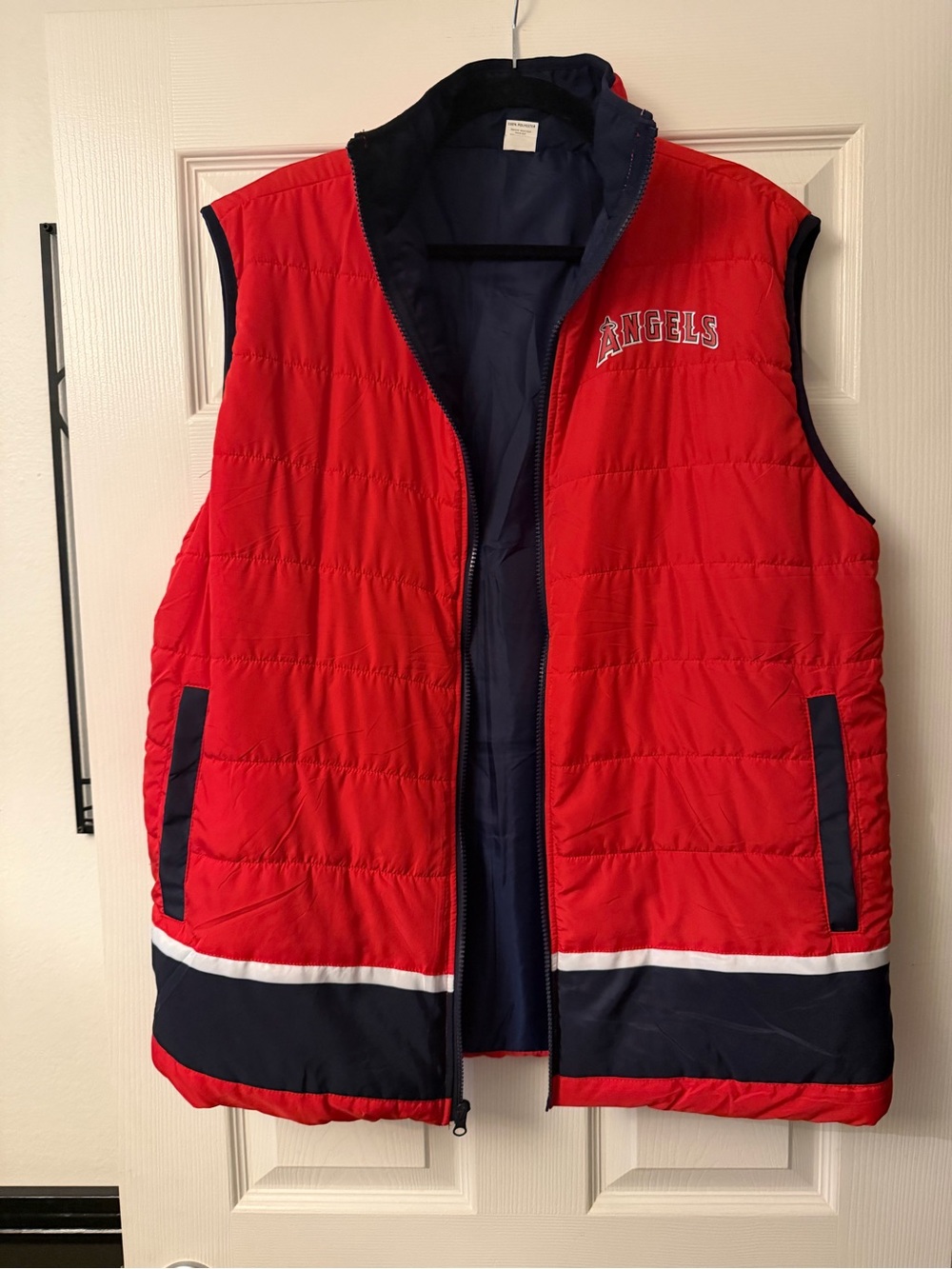 Los Angeles Angels NITRO Puffer Vest Red Navy Adult XL MLB